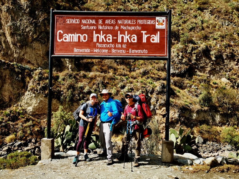 start of the classic inca trail by inka trail trek
